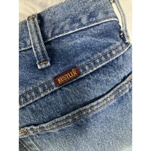 Rustler Men's Regular Fit  Blue Denim Jeans, Size - 30 X 30 - Picture 2 of 6